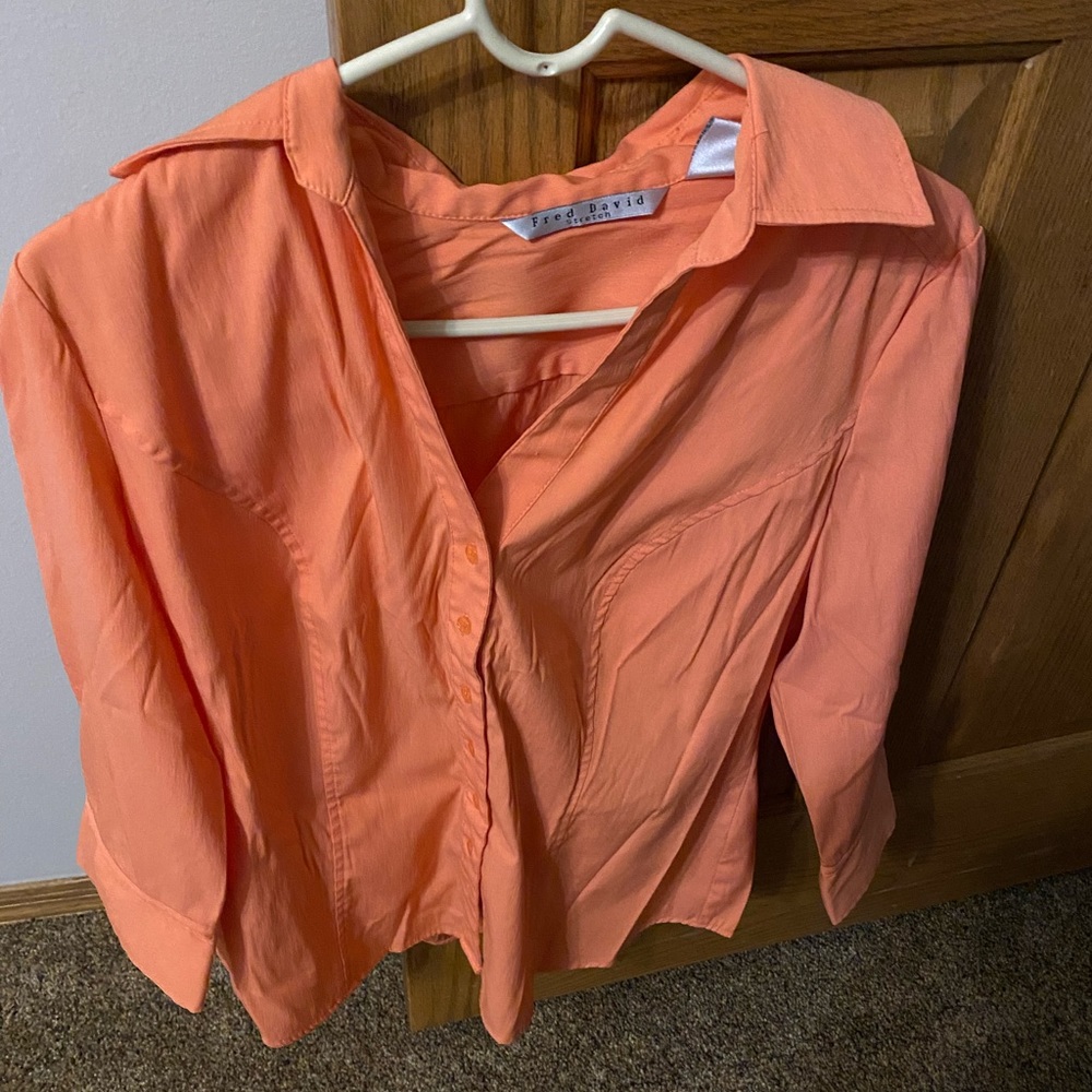 Peach Colored long-sleeve top
